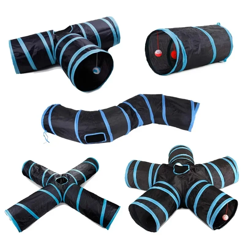 Foldable environmental protection long tunnel toy hidden tunnel interactive cat play toy