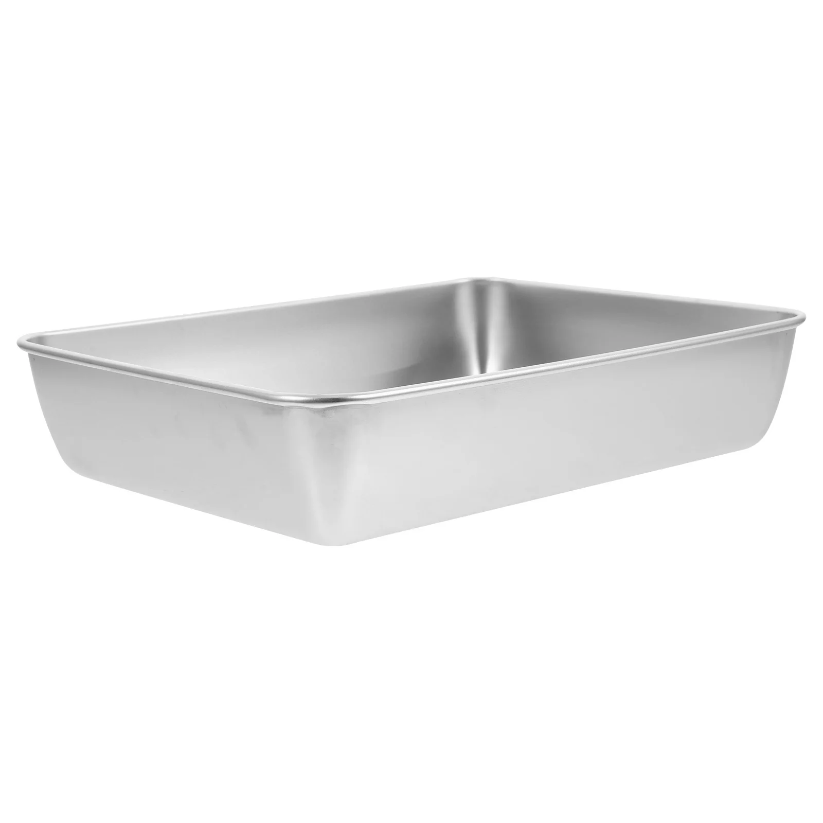 

Stainless Steel Baking Pan Rectangle Oven Tray For Cake Bread Tiramisu Non-Stick Reusable Kitchen Baking Tray Pans