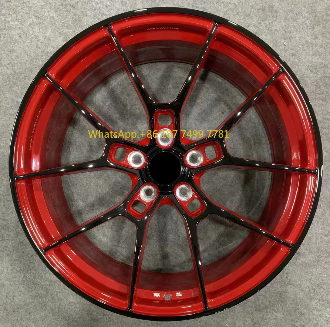 

17-23-дюймовые глянцево-красные вогнутые моноблочные кованые диски из сплава, колеса для пассажирских автомобилей на заказ