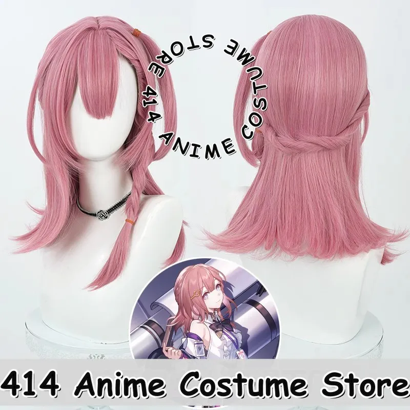 

Game & Anime Asta Cosplay Wig Honkai: Star Rail Pink Styled Realistic Scalp Heat-Resistant Fiber Synthetic Hair