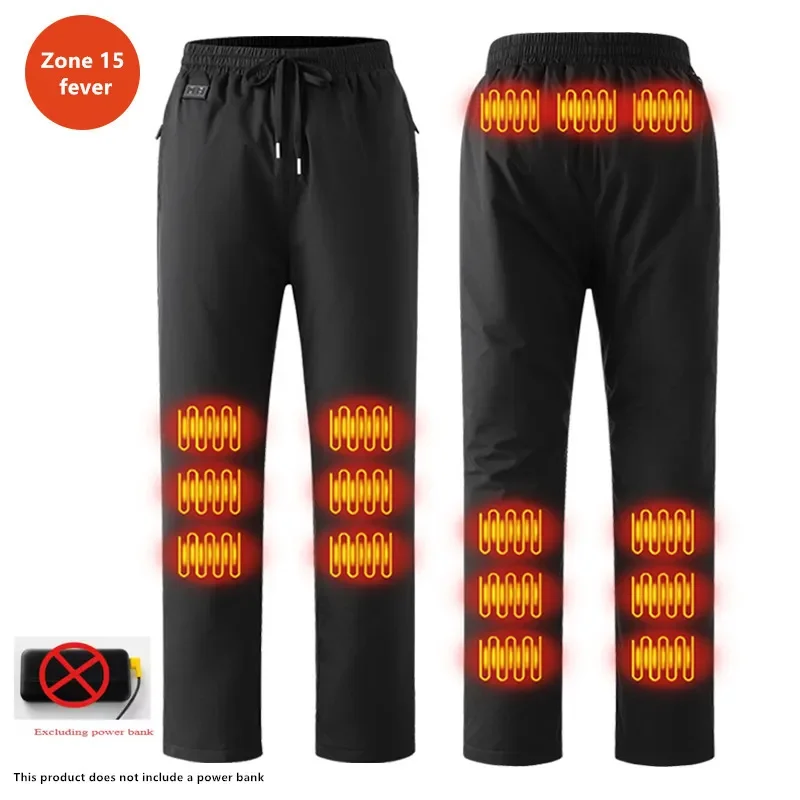 

Heated Pants for Men Women 15 Zone Warm Electric Thermal Trousers Winter Fleece Lined Thermal Pants for Skiing Hiking Warm Pant