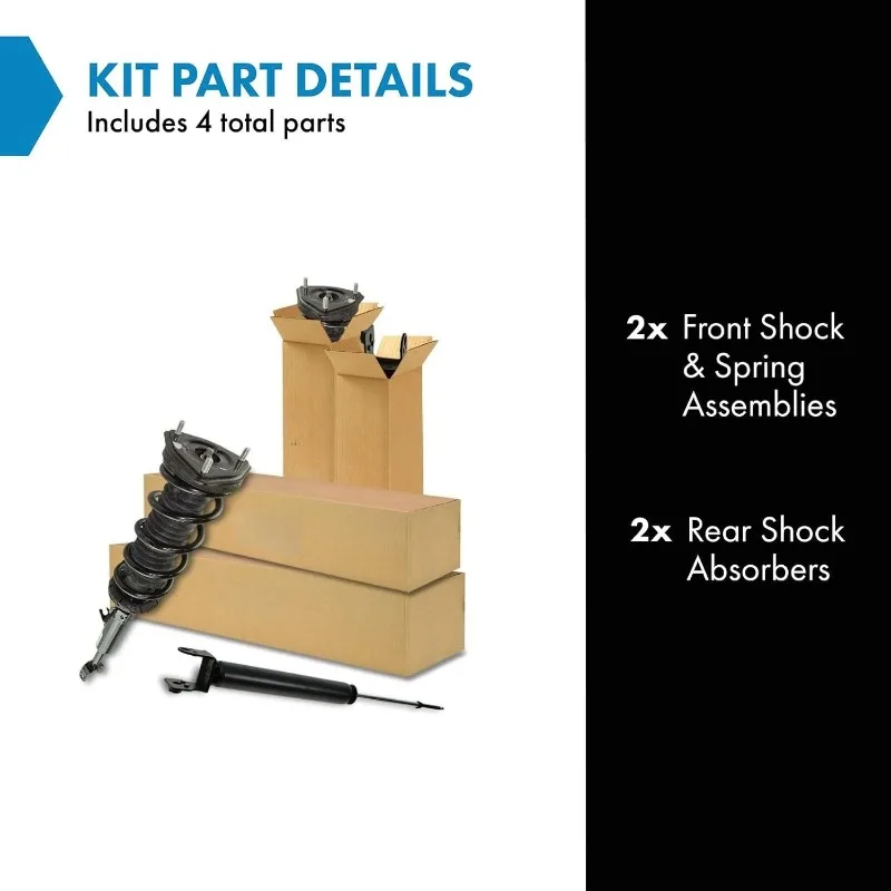مجموعة كاملة ممتص الصدمات الأمامي والخلفي مكونة من 4 قطع لسيارة إنفينيتي G35 2dr RWD