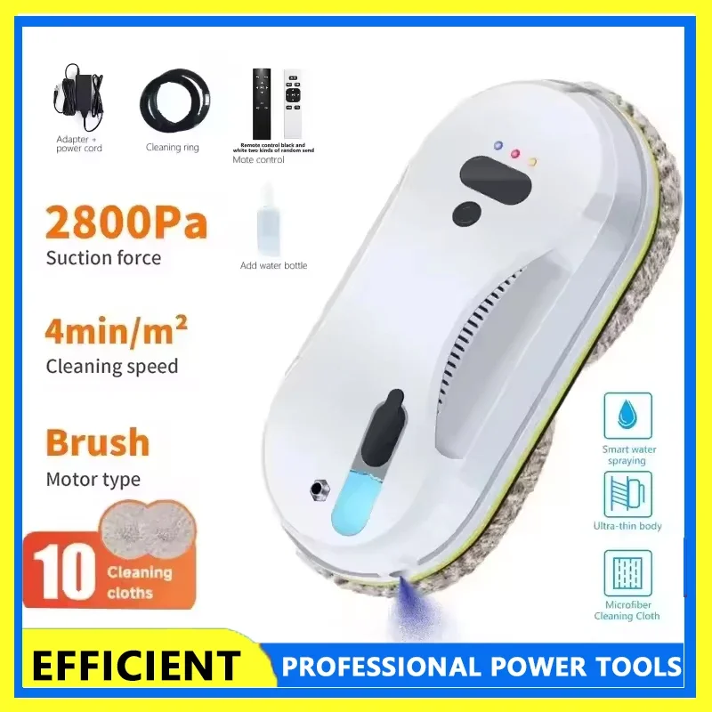 

Automatic Water Jet Window Cleaner Large Suction Glass Cleaning Robot Remote Control Large Suction Glass Cleaning Robot