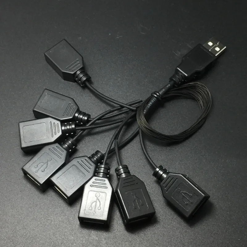 High Quality Light Accessories Black One to Eight USB Port USB adapter cable For Led Light Kit 10220 10300 75192