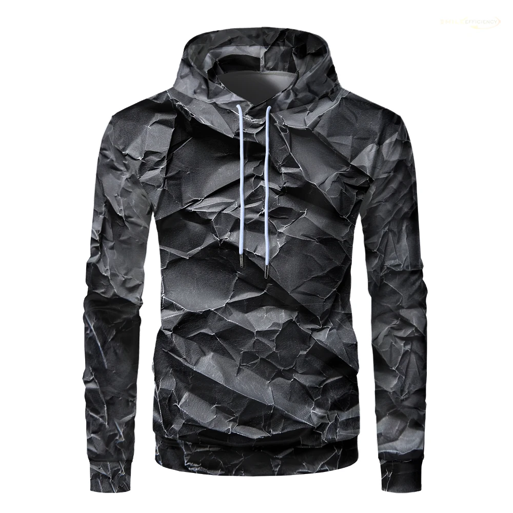 

Simple Style Men's Abstract Pattern Hoodie 3D Print Origami Texture Art Cool Street Oversized Fashion Tops Unisex Sweatshirt