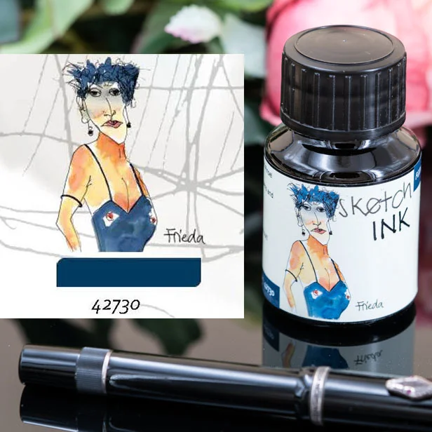 rock klinger esbocando linha desenho tinta caneta impermeavel 50ml 01