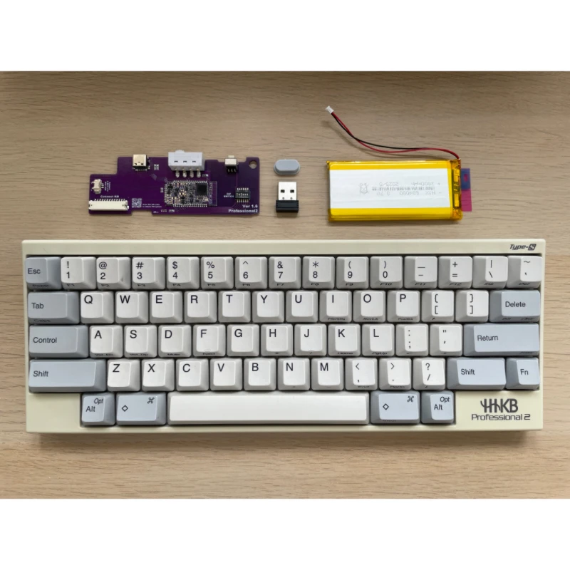 HHKB Tri-mode Wireless Kit Custom CCapacitive Keyboard Wired Bluetooth 2.4G Wireless Control Battery Receiver Kit DIY Gamers