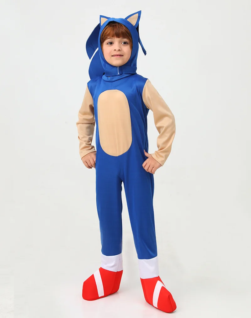 The Hedgehog Children's Game Character Costume Boys Girls Halloween Theme Party Tars Cosplay Dress Up Set