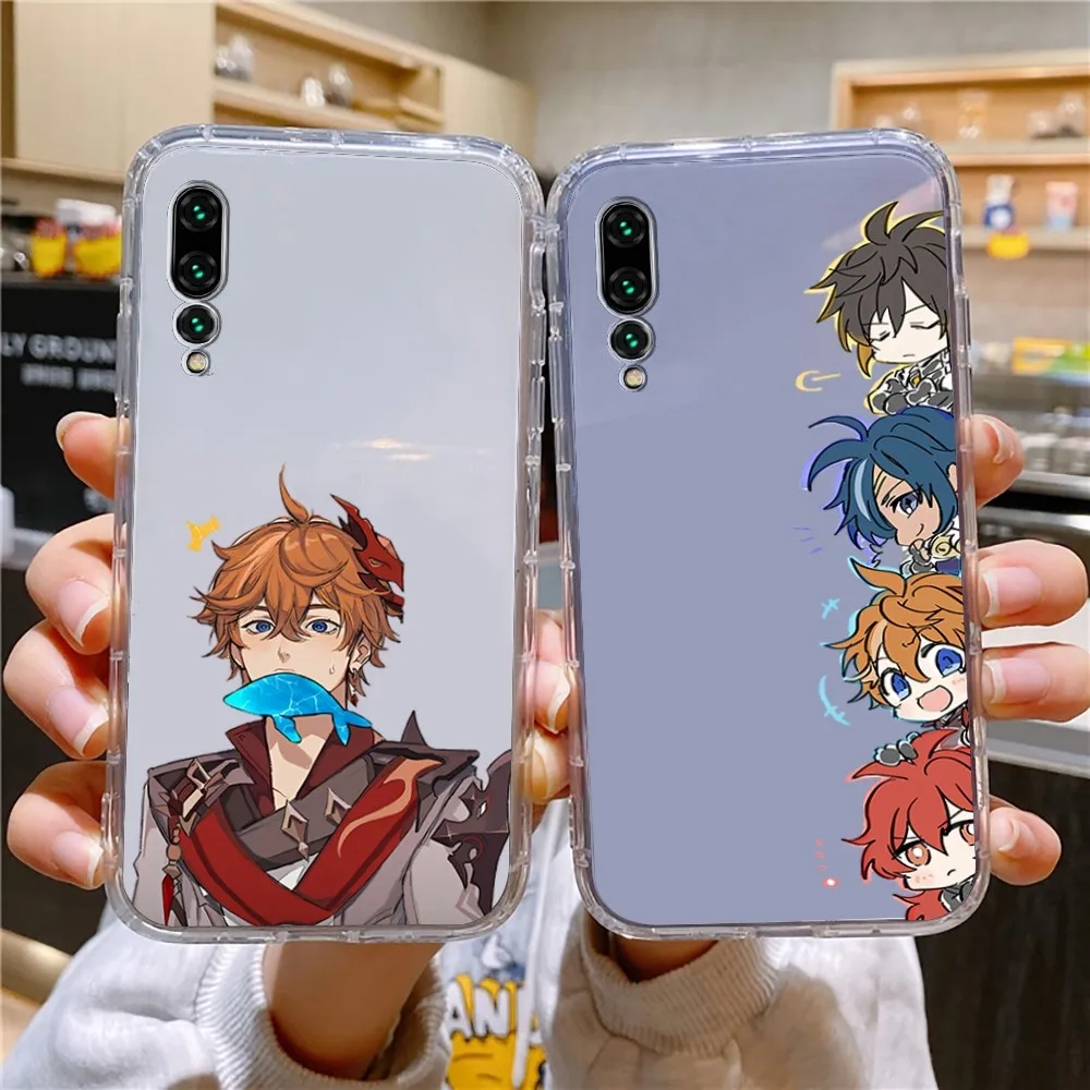 

Genshin Impact Tartaglia Phone Case For Xiaomi 11 Redmi Note 11 5G 8T 9A 9 10T Note8Pro Note9 12SUltra Transparent Case