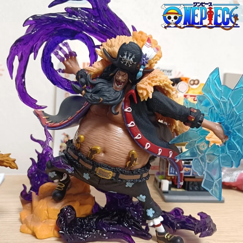 22cm One Piece Anime Figure Blackbeard Action Figurine Black Beard Marshall D Teach Gk Pvc Statue Model Collection Toys Dolls