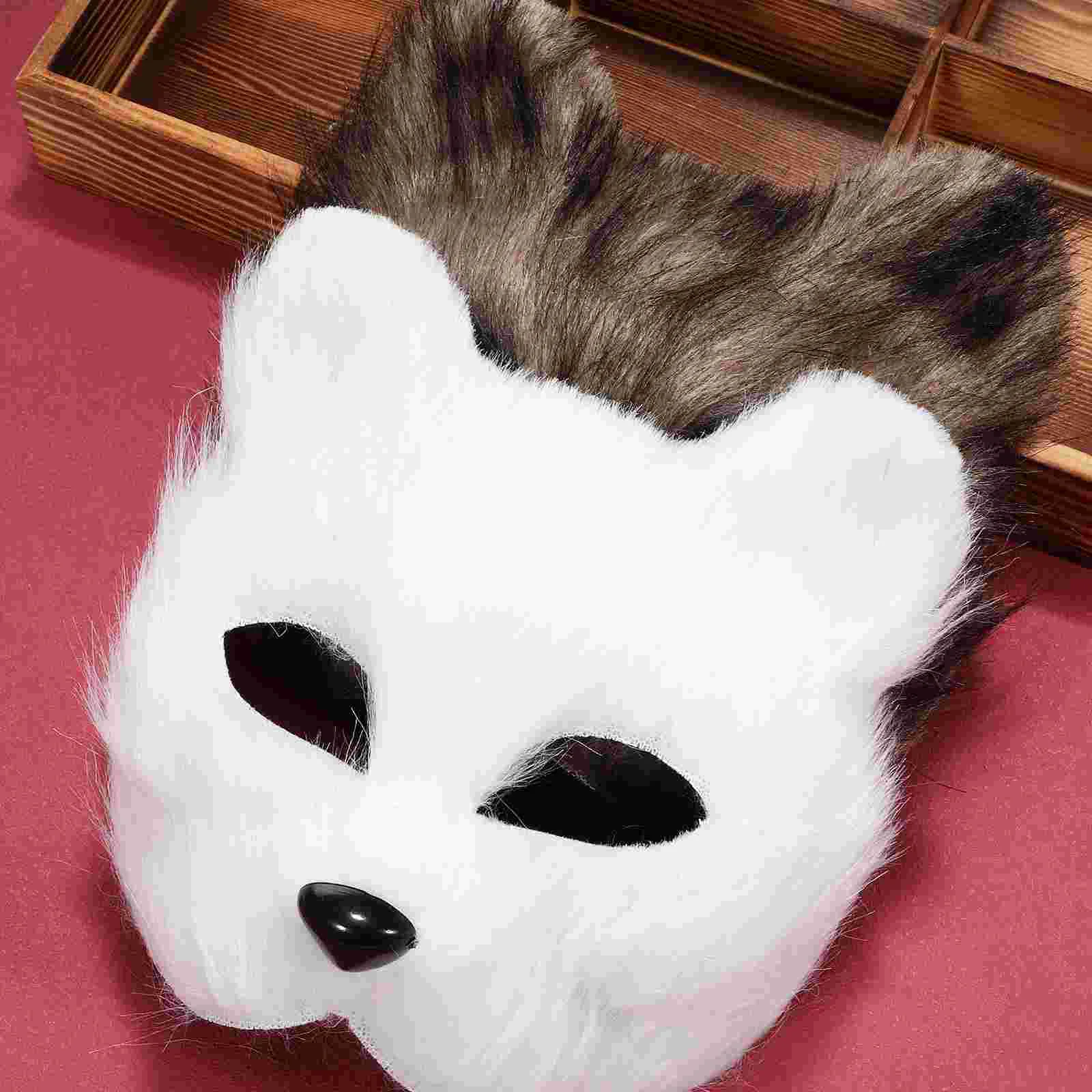 2 pezzi di animali di peluche maschera accessori per costumi pelosi maschere decorative festa di Halloween occhio bambino