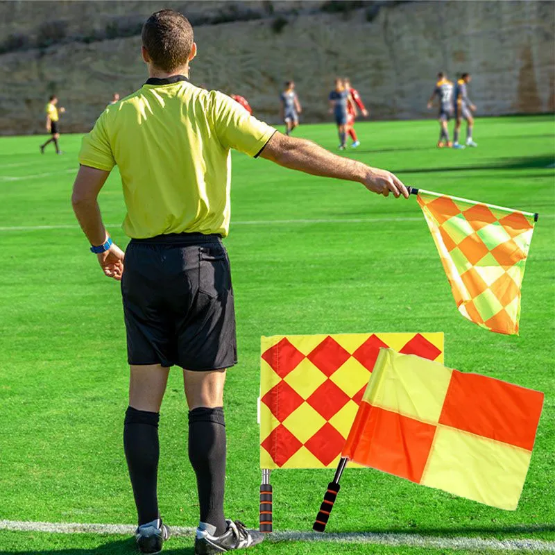 Soccer Referee Flag The Competition Fair Play Use Sports Match Outdoor Football Trainning Linesman Flags Referee Equipment