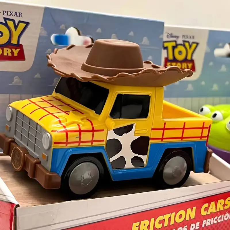 Toy Story-coche de juguete inercial para niños, juguetes Buzz Lightyear Woody Jessie Rex Alien, modelo de rueda libre, vehículos, regalo para niños, tema de dibujos animados
