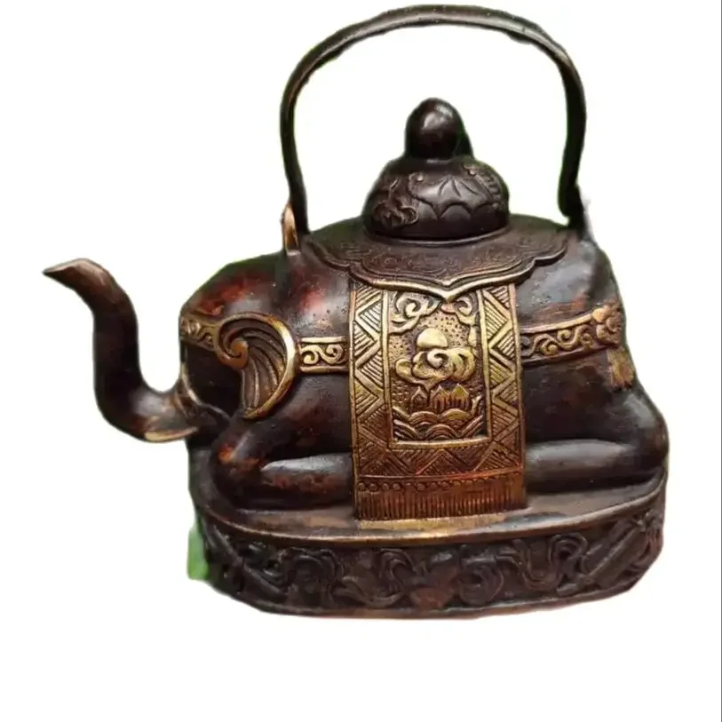 

Metal Elephant Wine Pot, Tea Pot Decoration, Home, Office, Cultural and Creative Display