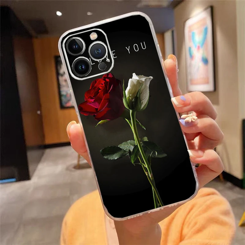 

Phone Case For iphone 17ProMax Air 16 15 14 13 Pro Max 15 16 Pro 15Plus Beautiful Flower Rose