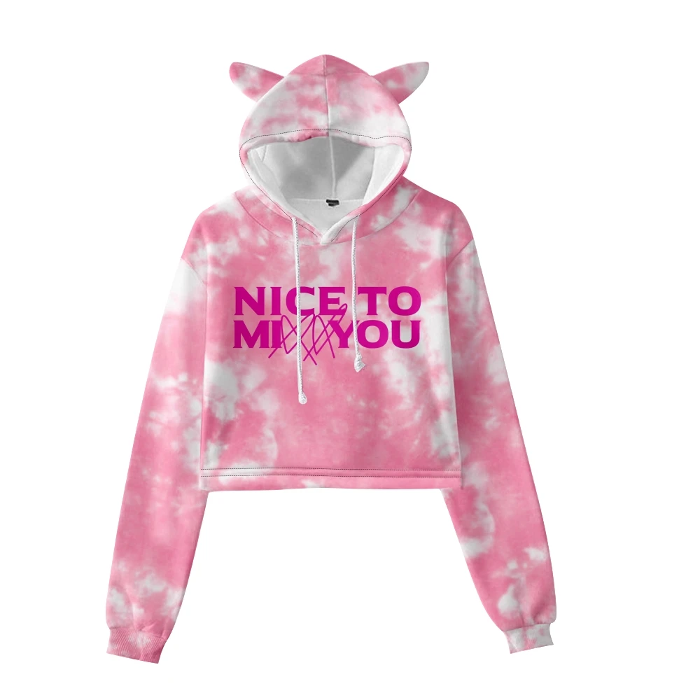 NMIXX Merch 2023 Showcase Tour Nice To Mixx You Tie-Dye Hoodies Unisex Kpop Casual Streetwear Sweatshirts