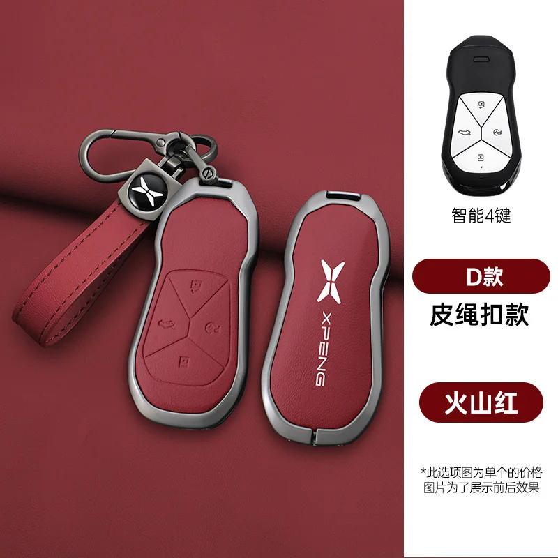 Hoge kwaliteit auto lederen sleutelhoes van legering voor Xiaopeng Xpeng P7 P7i P5 G3 G3i G9 G6 22-23 autosleutel accessoires.
