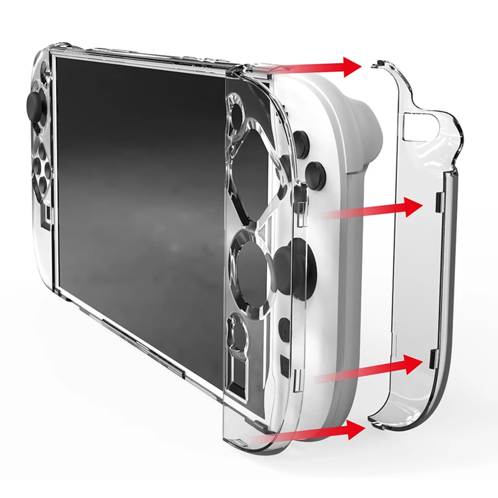 Transparent Crystal Case For Nintendo Switch 2 Split Clear Cover Anti-scratch PC Hard Case Shockproof for Switch 2 Console