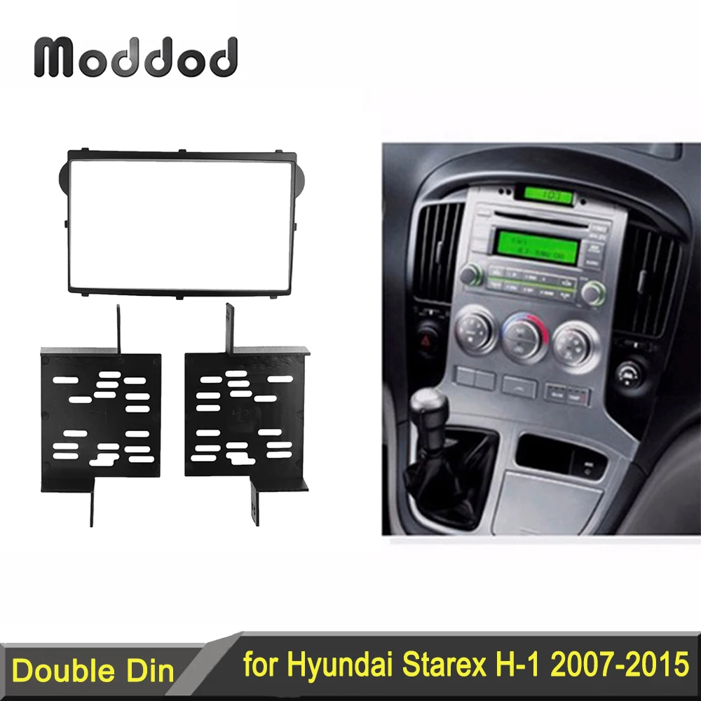 

Double 2 Din Car Radio Fascia for HYUNDAI H1 Starex iLoad i800 iMax Headunit Dash Kit Installation Facia Face Plate Panel Frame