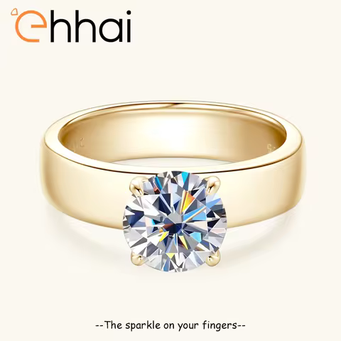 Ehhai GRA Certified 2ct Moissanite Ring for Women Diamond Engagement Rings Real s925 Sterling Silver Wedding Fine Jewelry Gifts