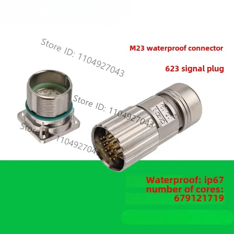 1Pcs M23 Connector 12 19 Holes 17 Pins 6 Pins 8PIN Clockwise Counterclockwise Servo Motor Encoder Aviation Plug Holder