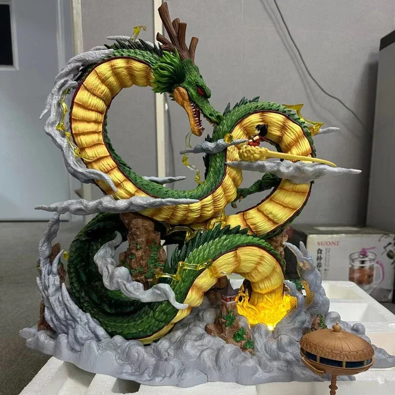 52cm Dragon Ball Shenron Figure Illuminated Model Anime Periphery Action Figures Desktop Ornament Decoration Display Gifts Toys