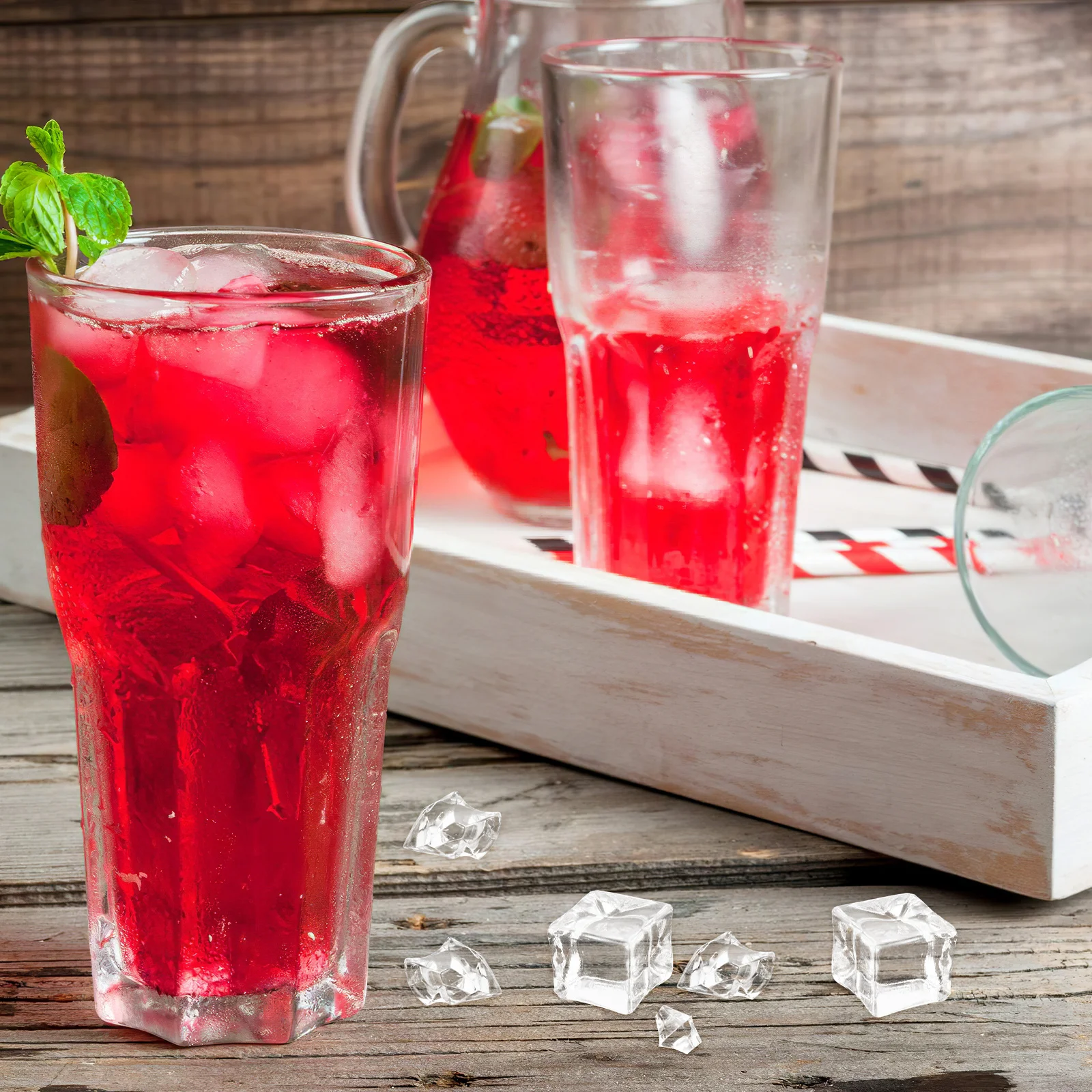 310 Stück klare Acryl-Edelsteine, realistisches Crushed Ice für Hochzeit, Tischstreuer, Bar, Display, Foto-Requisiten, Getränke-Styling, dekorativ