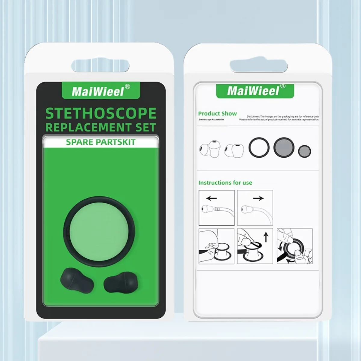 para kits de repuesto de estetoscopio Littmann 3M, puntas auriculares pequeñas de sellado suave, diafragma y llanta sintonizables para médico enfermera, 40022