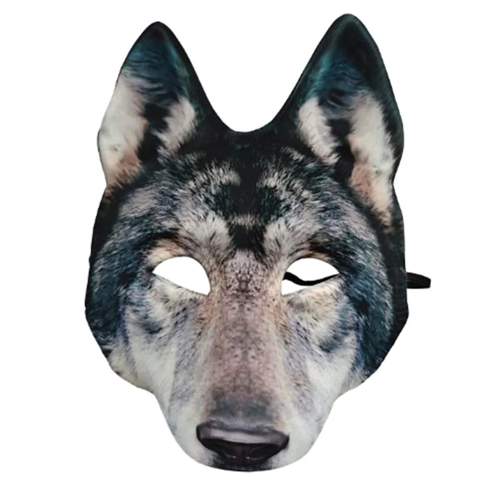 

Wolf Mask Facial Masks for Kids Halloween Head Costume Fox Ball Simulated Animal