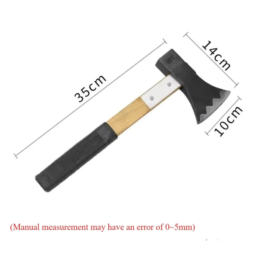 لتقطيع الحطب والأشجار والتخييم وفأس يدوي من الفولاذ الكربوني فأس مقبض خشبي معزز للاستخدام الخارجي #2