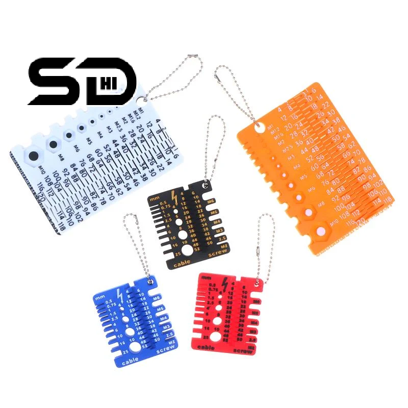 M1-M10 Screw Nut Thread Gauge Bolt Size Measuring Tool Multi Spec Thread Checker For Hardware Machining Engineering Workshop Use