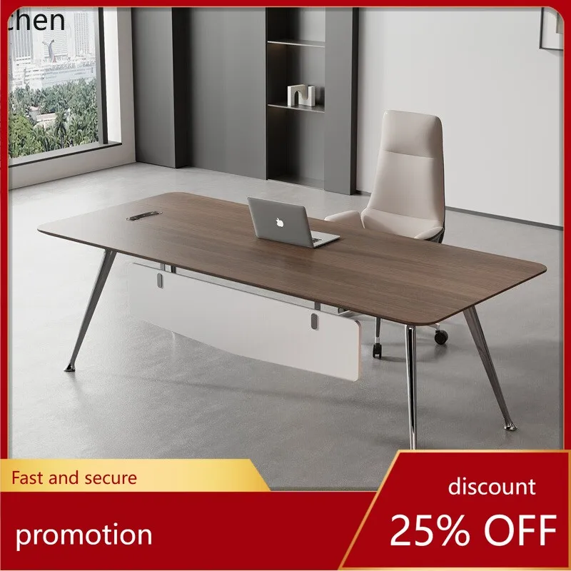 ZMLdesk simple modern light luxury senior sense manager office desk and chair combination full set single