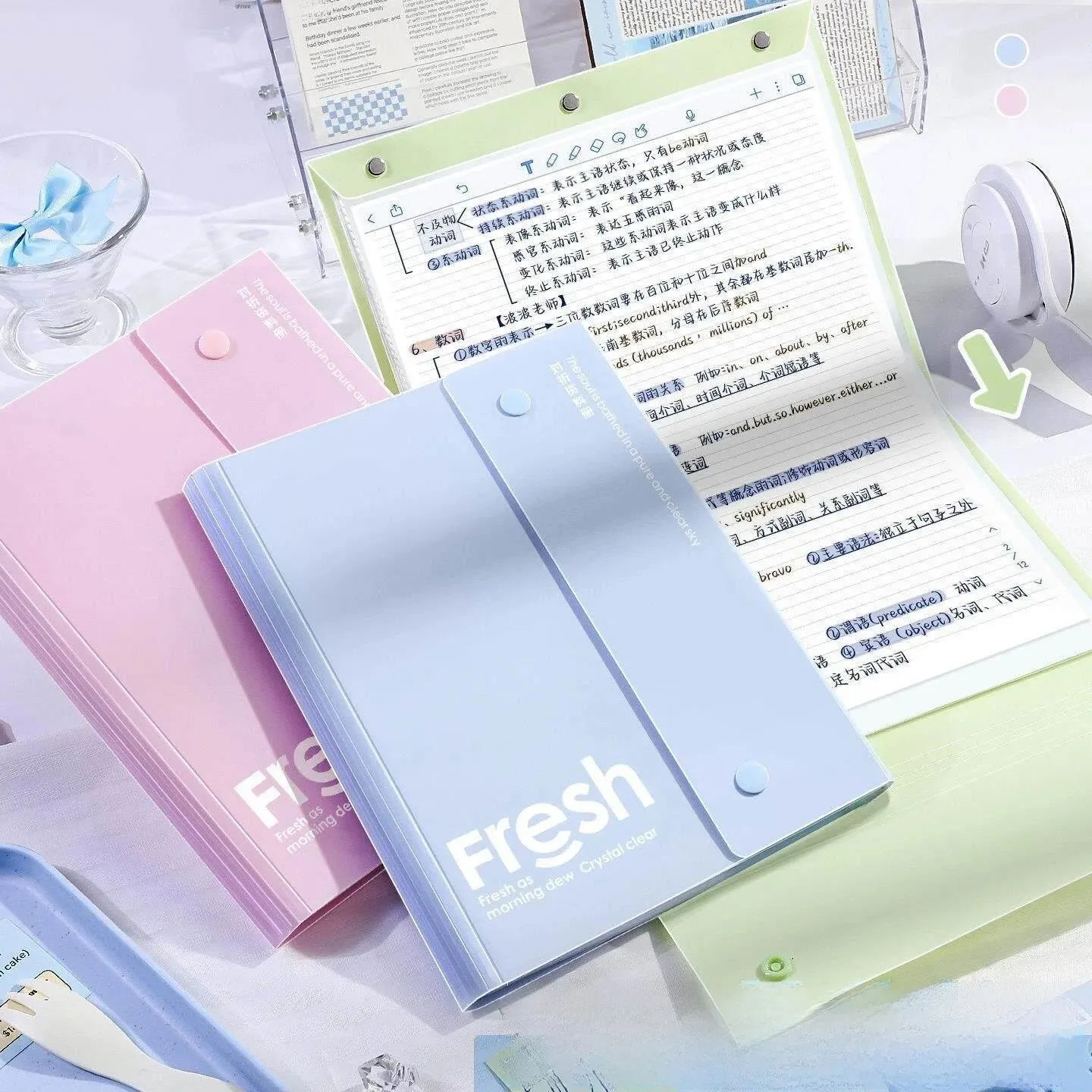 a4-double-sided-portable-document-folder-stackable-large-capacity-multi-color-optional-student-test-paper-bag-file-organizer