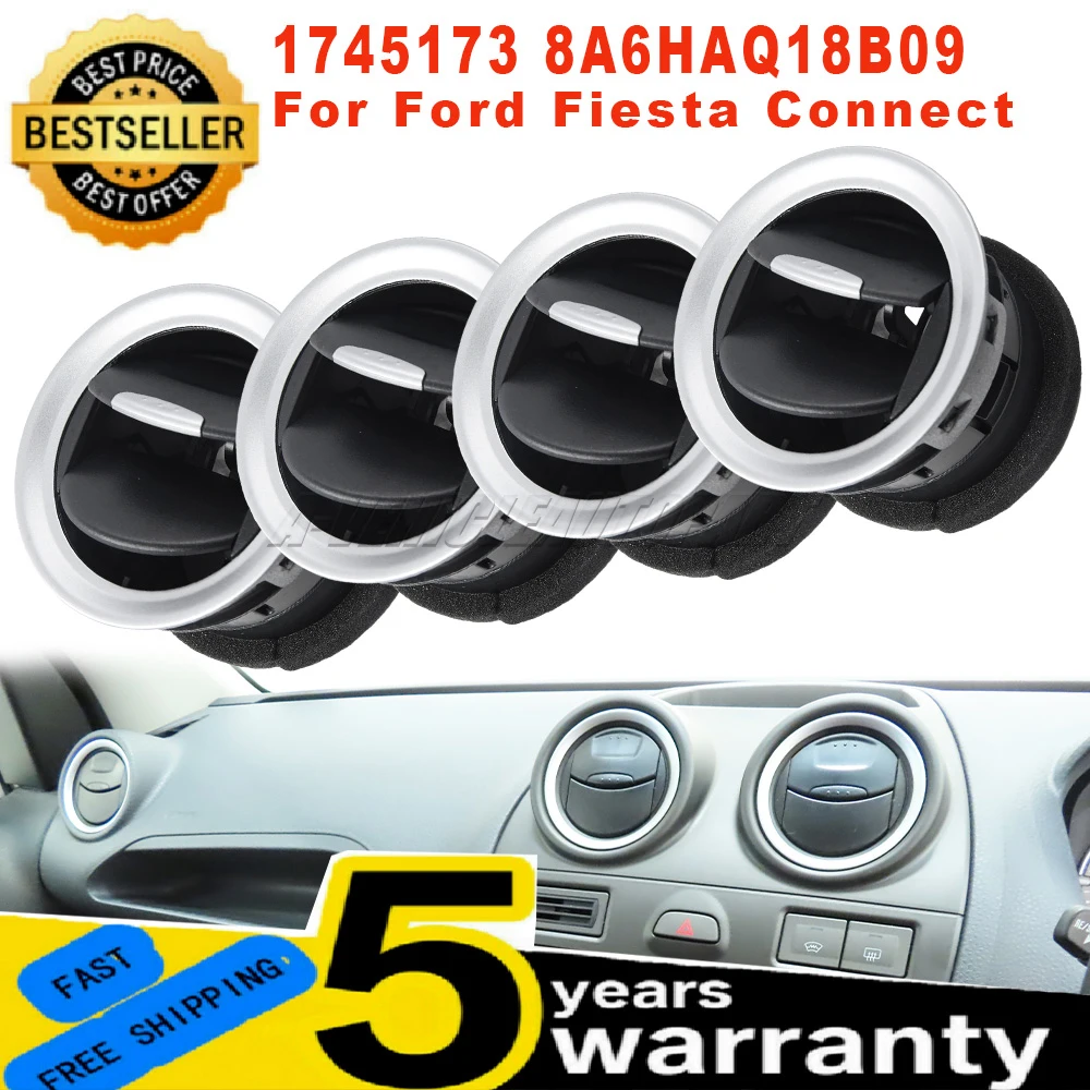 8A6HAQ18B09 For Ford Fiesta Connect New Front Dashboard Air Vent Air Conditioner AC Grille Diffuser Panel ABS Car Accessories