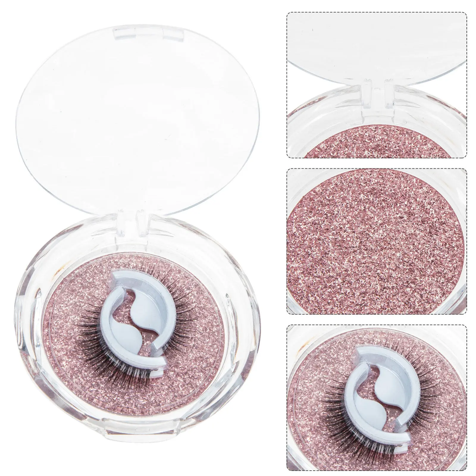 2Pairs Fake Eyelashes Handmade Lightweight Makeup Lashes Comfortable Cotton Band Eyelashes for Party Night Out