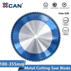 XCAN 1pc Metal Cutting Blade Disc 180-355mm Carbide Saw Blade 36T-90T for Aluminum Iron Steel Nano Blue Coated