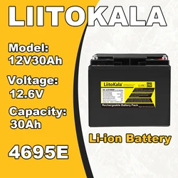 1-5pcs LiitoKala 4695E 12.6V 30Ah Li-ion Motorcycle Starter Battery Long Service Life Rechargeable Cell For Motorcycle Scooter