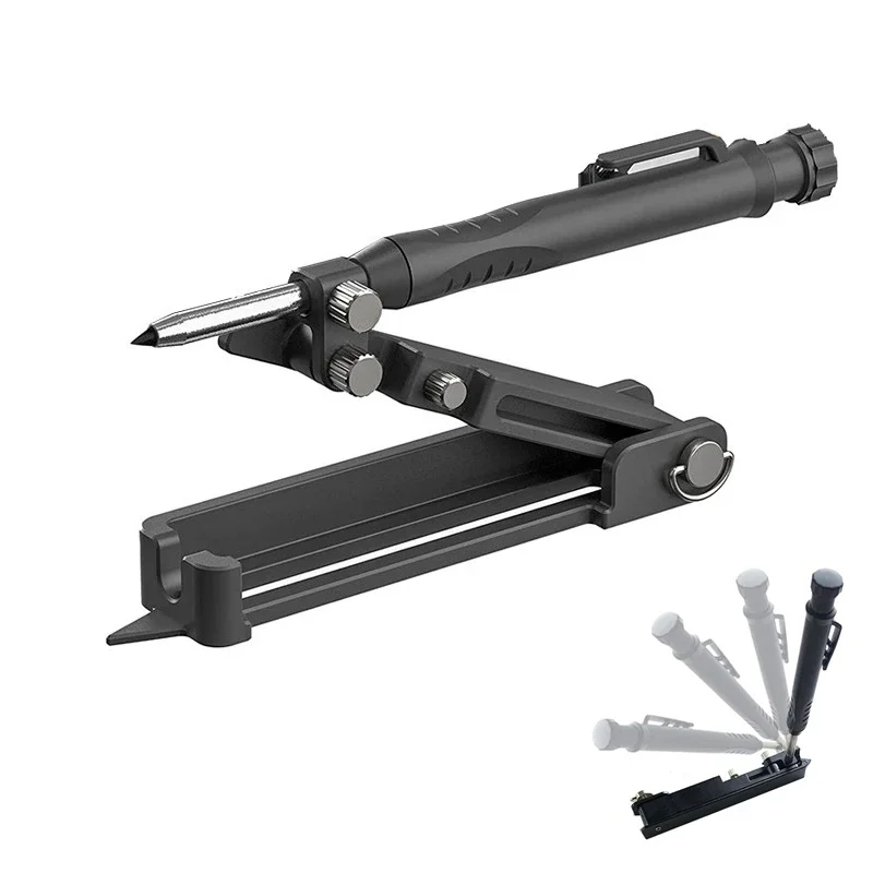Multi-function Scribing Tool Construction Pencil Aluminum Alloy Scribe Tool with Deep Hole Pencil DIY Woodworking Scribe Gauge