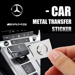 2/5/10pcs 3D Aluminum Car Interior Dashboard Steering Wheel Decoration Stickers for Mercedes Benz AMG W204 W210 W124 W202 CLA