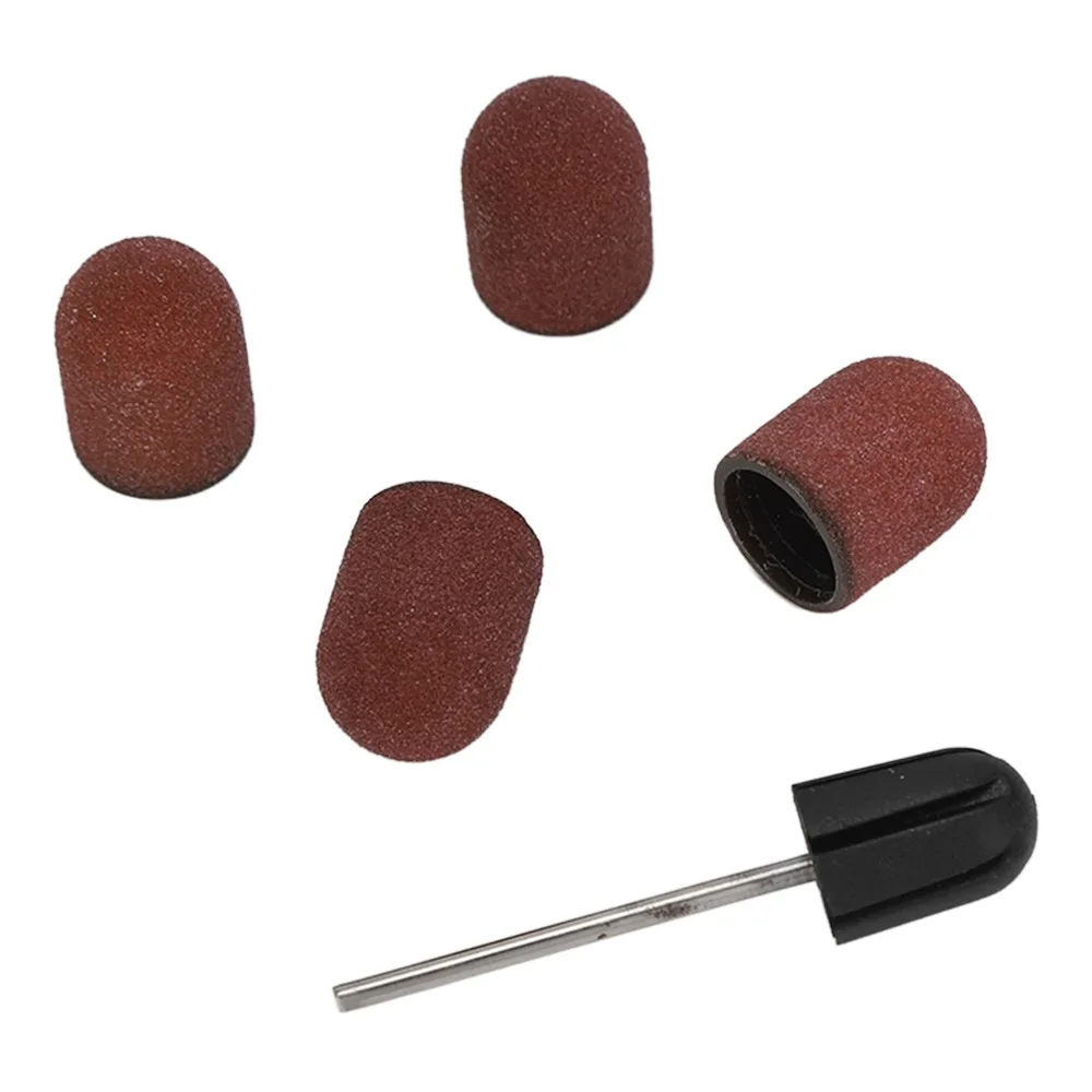 50 Pieces Set 80# Grit Nail Sanding Bands Replacement Bands Easy To Use Nail Drill Bits Professional Grade Nail Sanding Caps