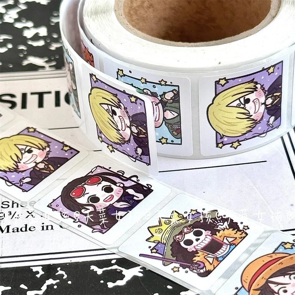 300PCS One Piece Moving Diffuse Sticker Manual Decorative Materials Envelope Sealing Sticker Paper Kawaii Gift