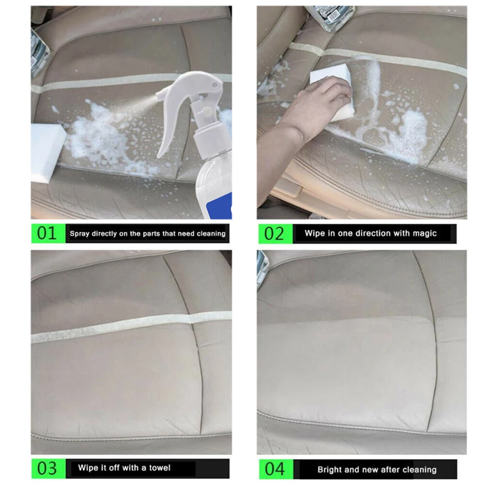 100ml Multi Purpose Foam Car Interior Cleaner Universal Leather Cleaner Automotive Sofa Cleaning Agent Car Cleaning Foam Cleaner