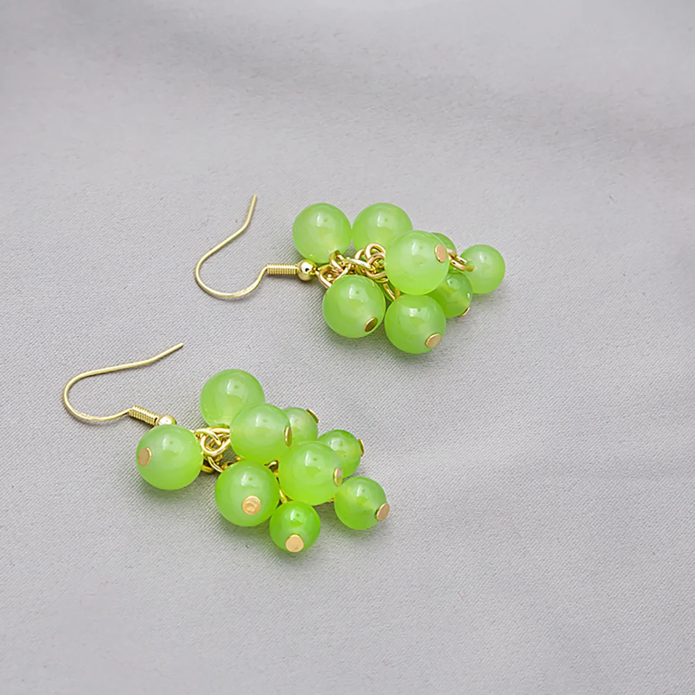 

1 Pair Handmade Grape Earrings Decorative Fruit Theme Ear Studs Fashion Jewelry For Women Party Gift Accessory Delicate Charm