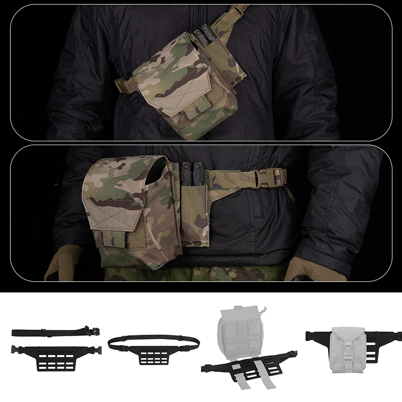 

Tactical Fanny Pack Adapter Panel Molle Equipment for Military Shooting Waist Pouch Bag Airsoft Hunting Cs Gear Wargame Hiking