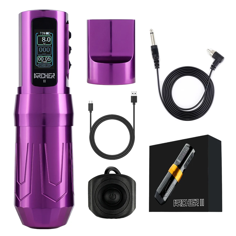 

Rotary Battery Pen Tattoo Cartridge Machine with 2000mAh Wireless Power Coreless Motor Digital LED Display for Tattoo Artists