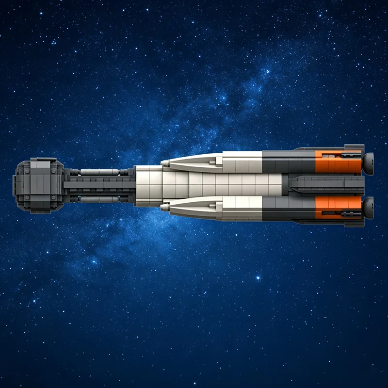 

qwert Heavy-Duty Spaceship Model MOC Building Bricks War Equipment Modular Technology Gifts Holiday Assemble Children Toys Suit