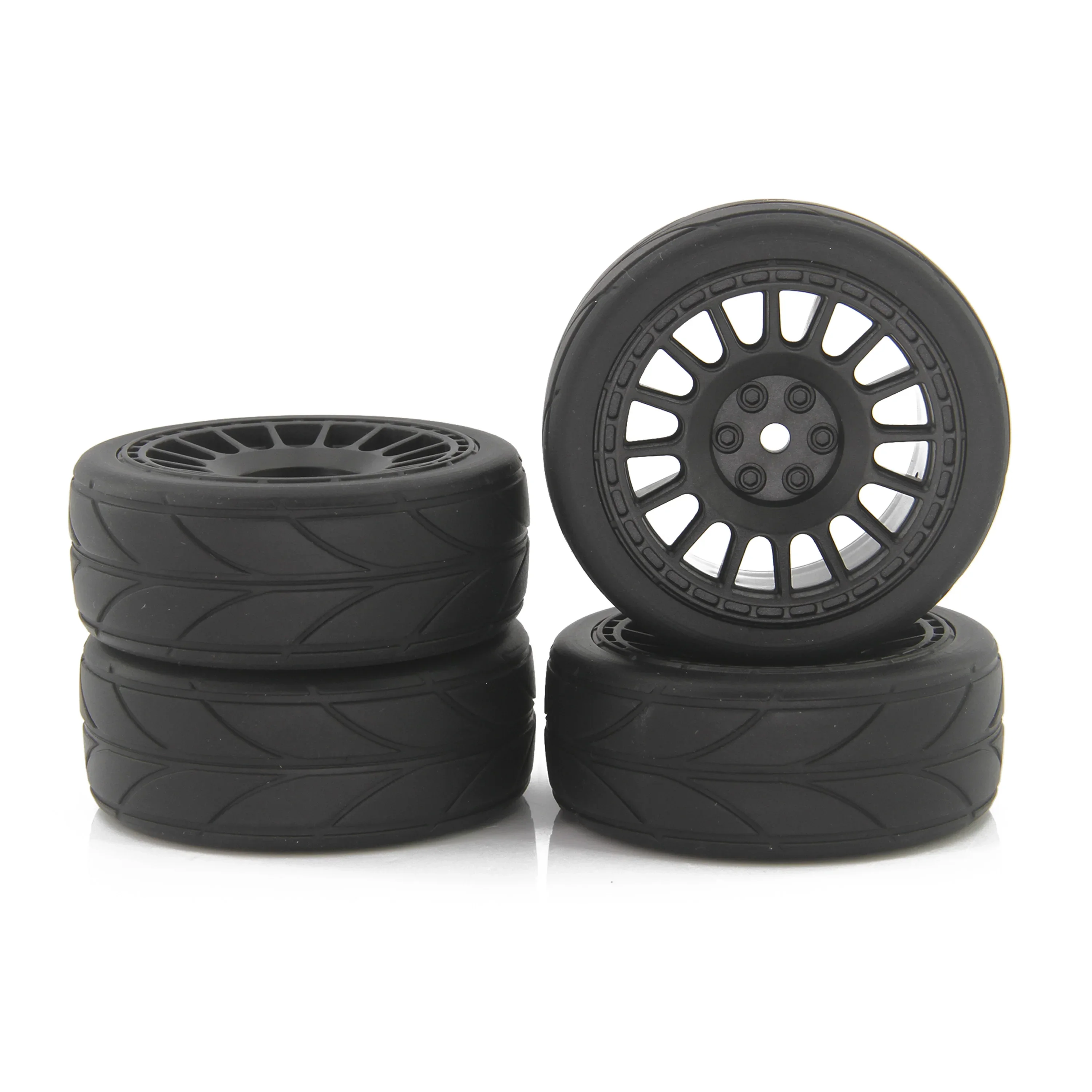 NEEBRC 1.9 inch 65mm Off Road Buggy Tires Wheel 12mm Hex Hubs Rubber for 1/10 1/14 1/16 RC Car Wltoys 144001 Scx10 Traxxas Trx-4