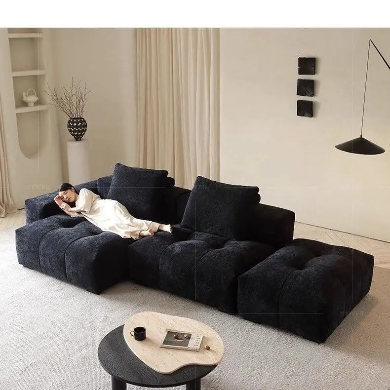 A complete set of small apartment sofa with concubine seat household split pedal sofa small apartment sofa living room module