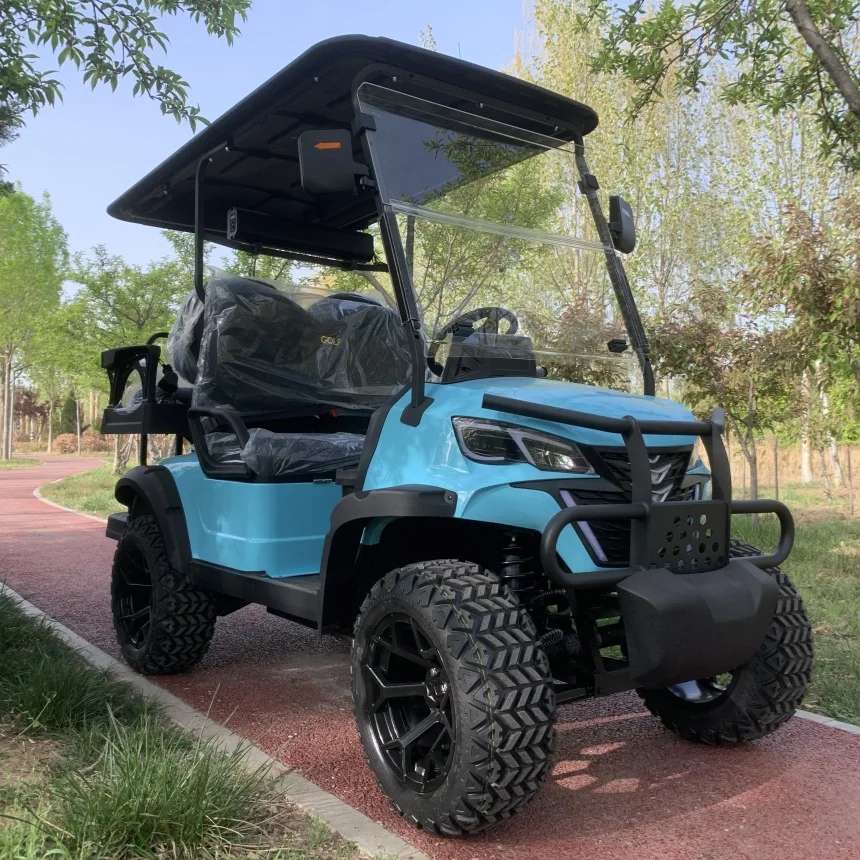 Luxury Electric Golf Cart With Bluetooth Speaker 72V Intelligent Electronic Control New Energy Electric Four-Wheel Vehicle