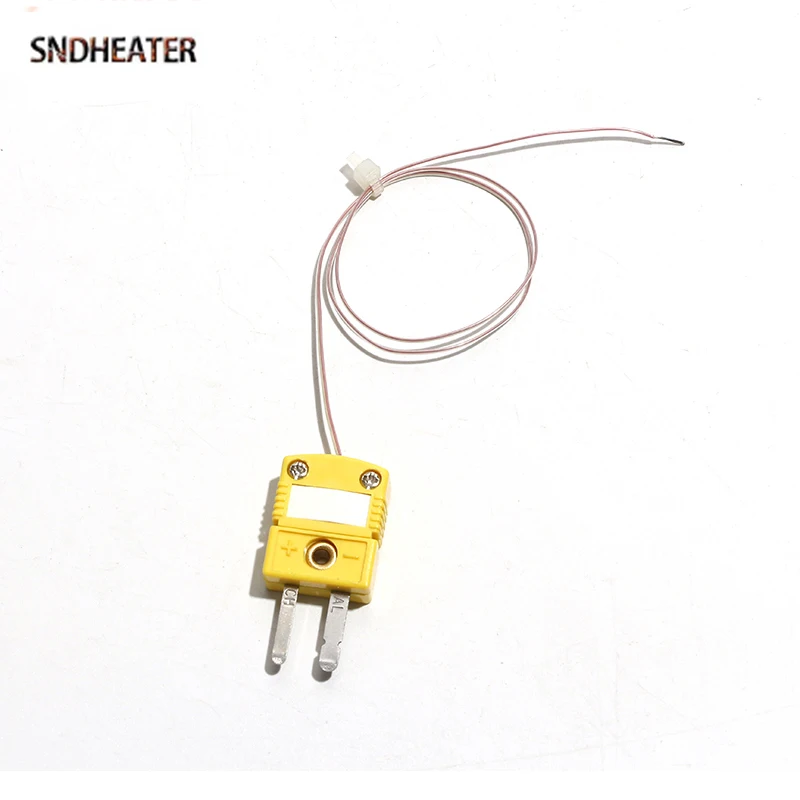 SNDHEATER TT-K-30-SLE Good Precision Thermocouple Sensor High Temperature Resistance 0.3M 1M 2M 3M 5M PTFE K Type Wire With Plug